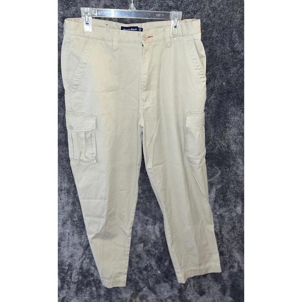 Austin Reed London Mens 34X32 Khaki Cargo Pants‎ Chino
